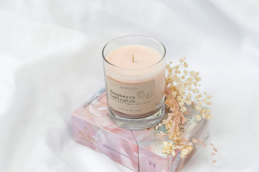 Raspberry Lamington - Scented Soy Candle - Premium Crystals + Gifts from Clarity Co. - NZ's Favourite Online Crystal Shop