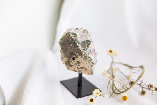 Amethyst + Calcite On Stand