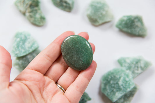 Green Aventurine Flatstones - Premium Crystals + Gifts from Clarity Co. - NZ's Favourite Online Crystal Shop
