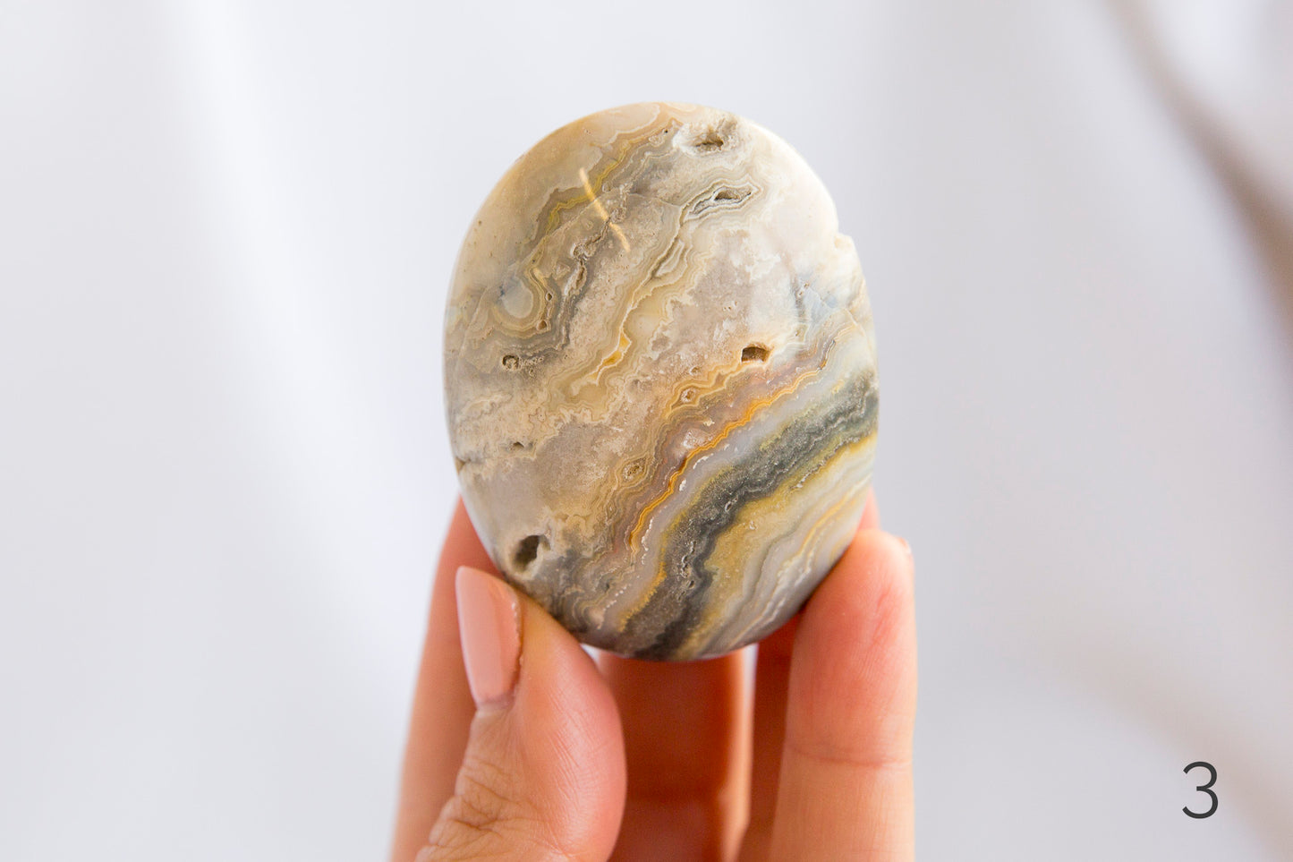 Black Crazy Lace Agate Palmstones