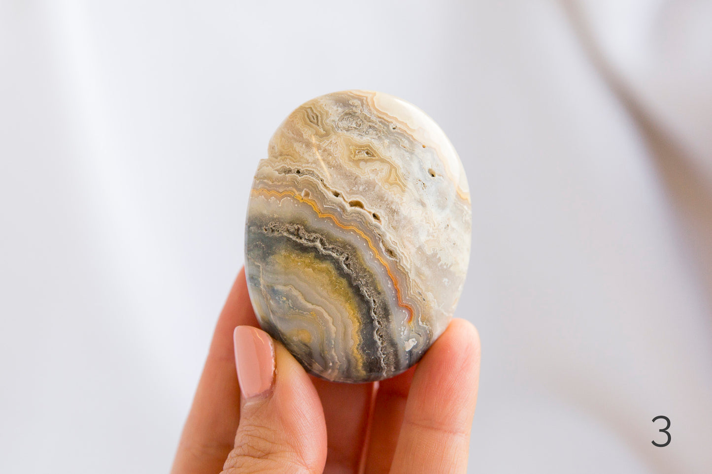 Black Crazy Lace Agate Palmstones