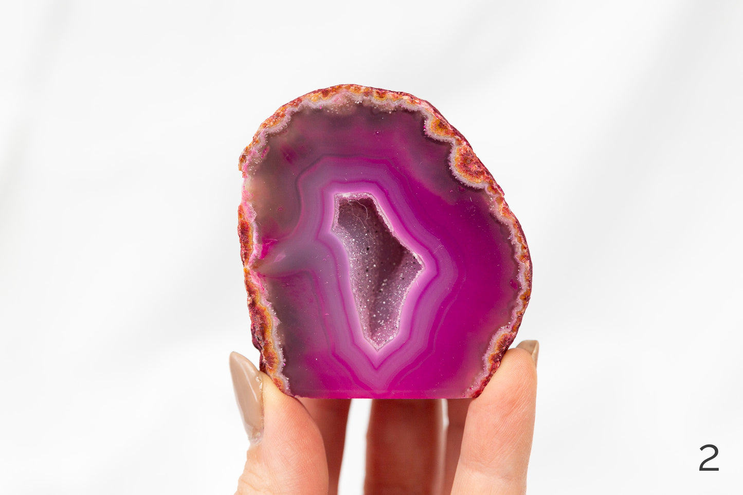 Pink Agate Cut Base Geodes