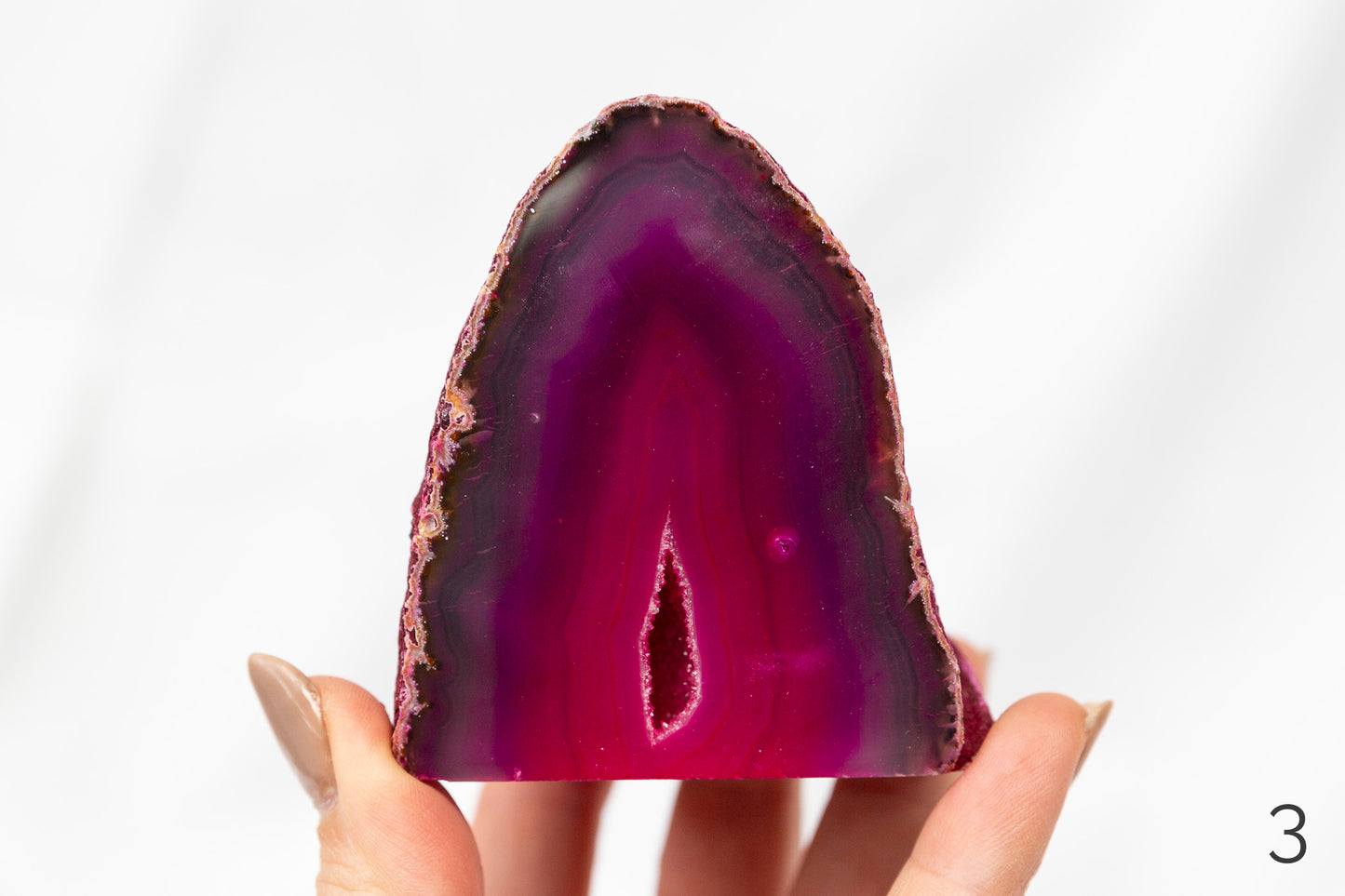 Pink Agate Cut Base Geodes