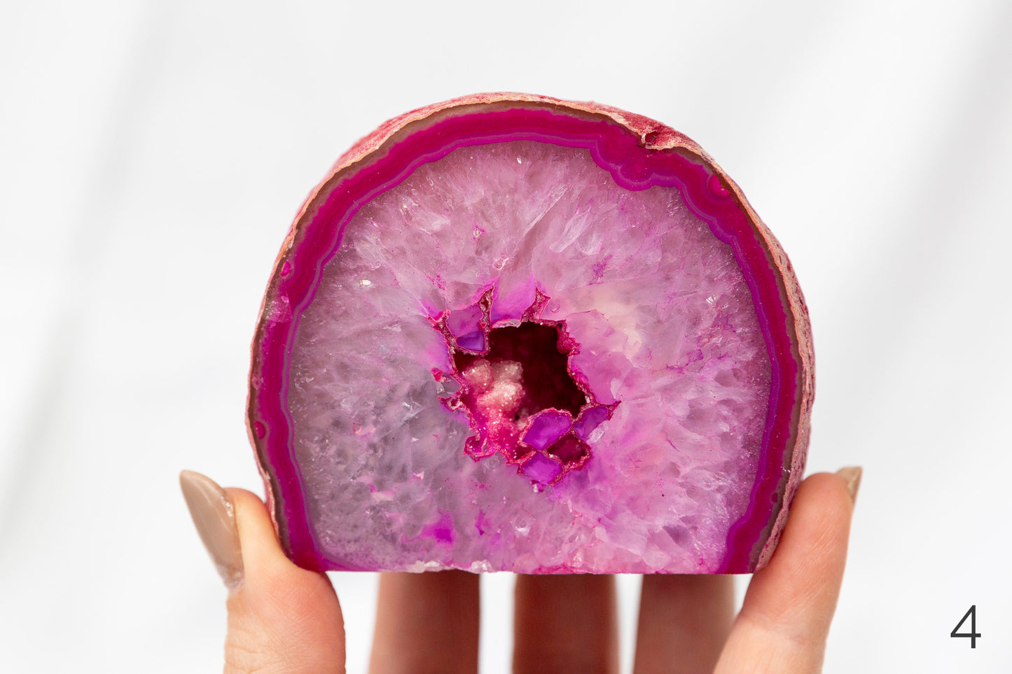Pink Agate Cut Base Geodes