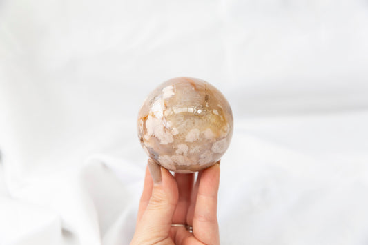 Flower Agate Sphere #17