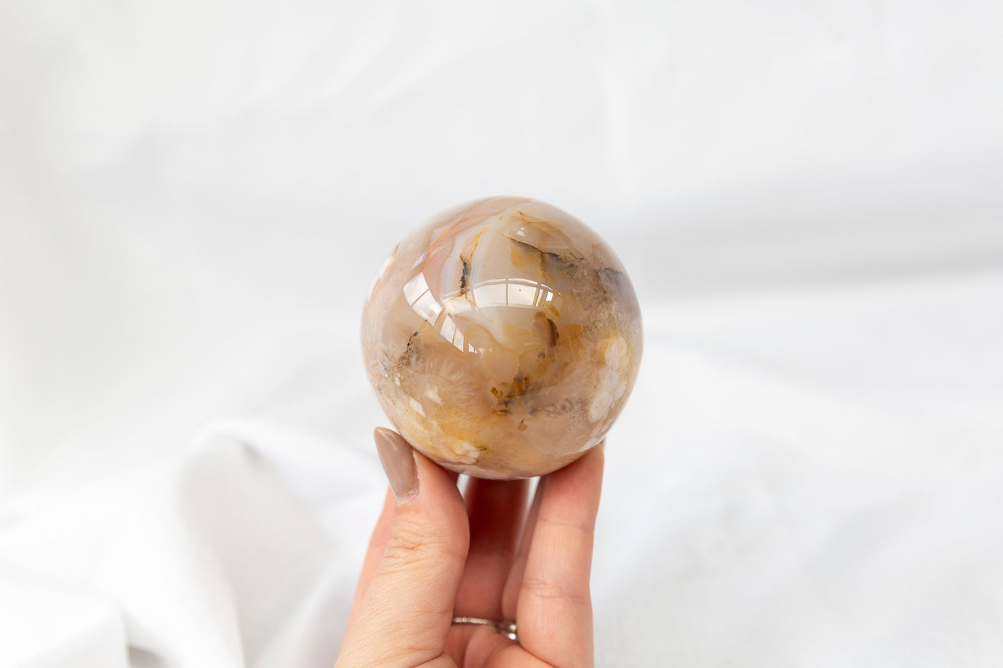 Flower Agate Sphere #17