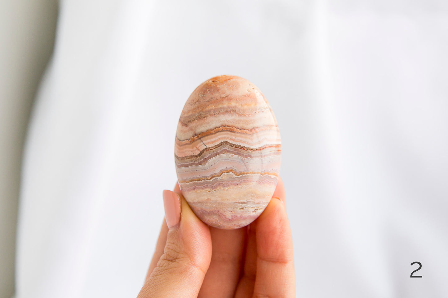 Pink Crazy Lace Agate Palmstones