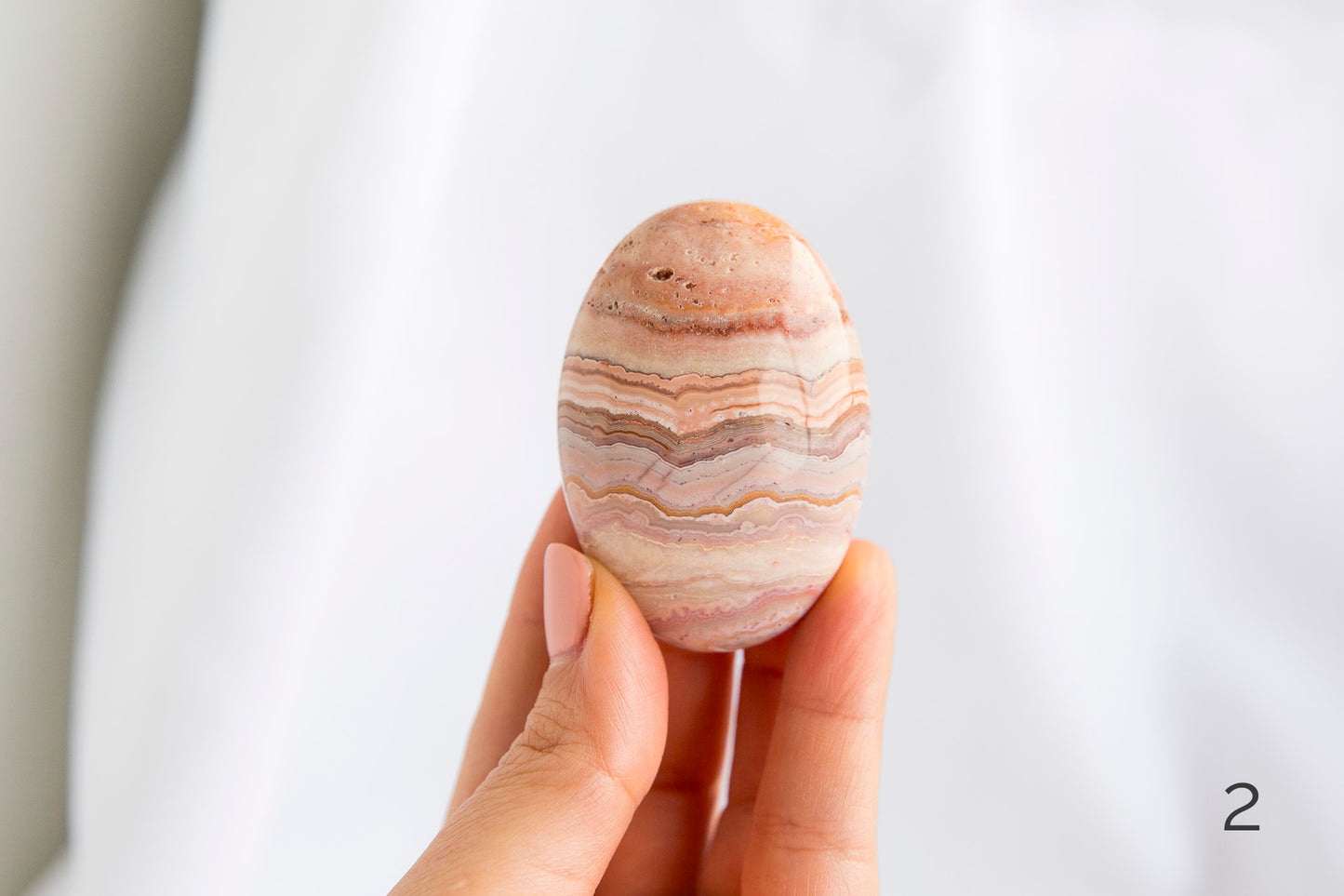 Pink Crazy Lace Agate Palmstones
