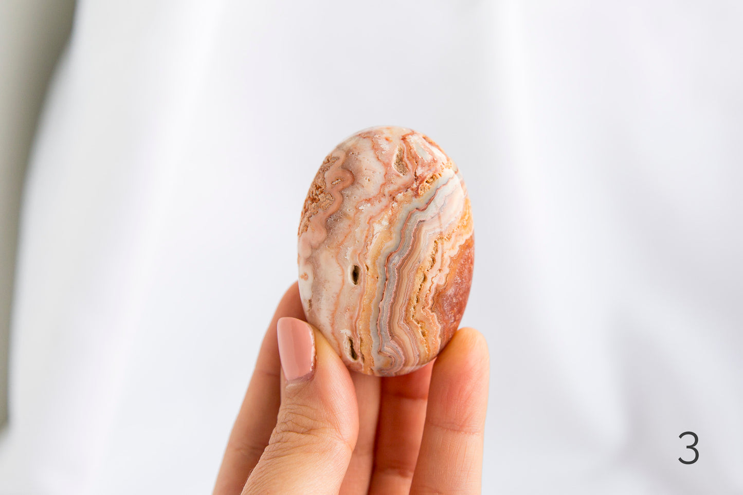 Pink Crazy Lace Agate Palmstones