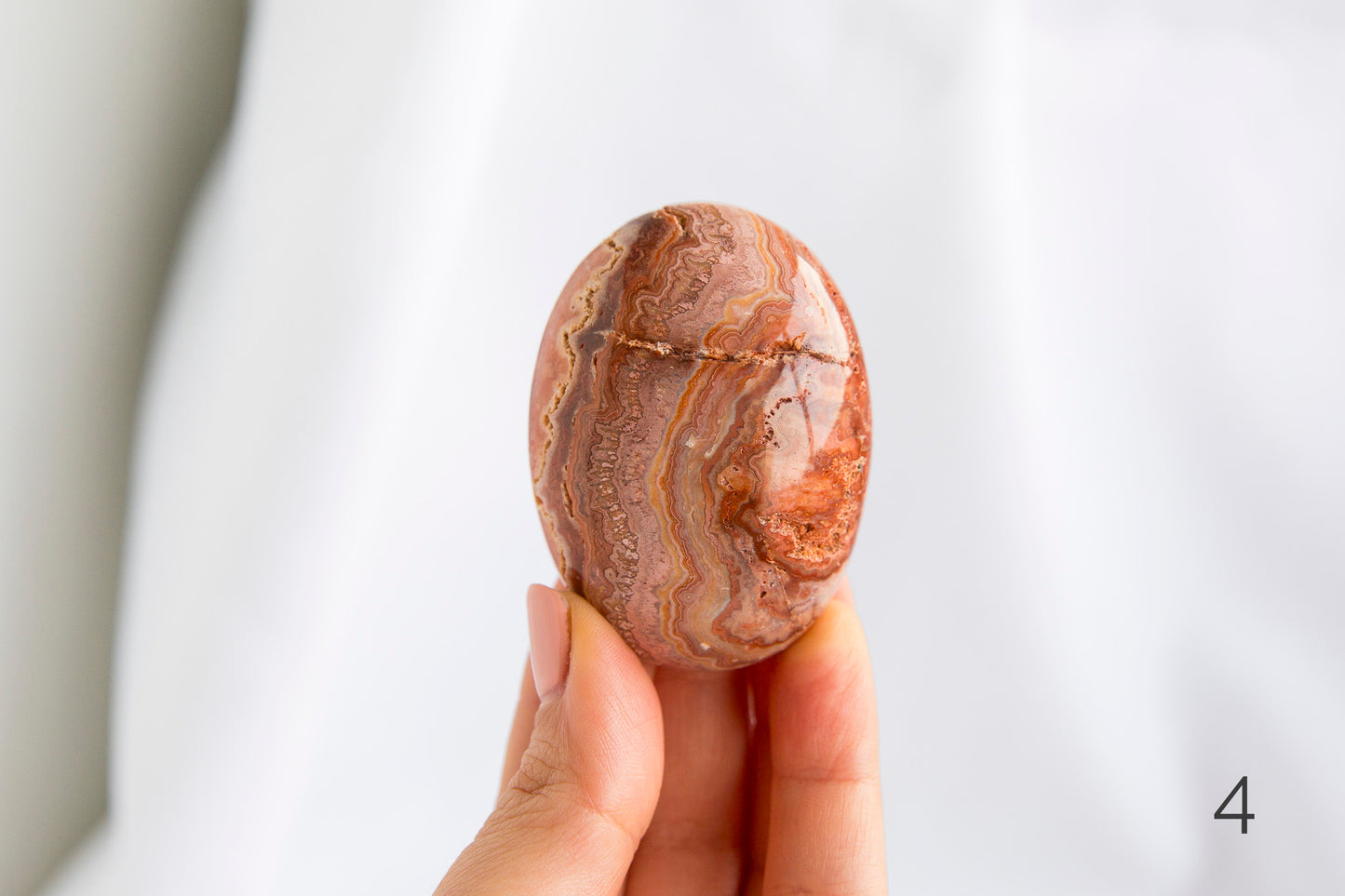 Pink Crazy Lace Agate Palmstones