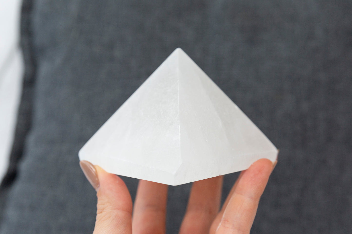 Satin Spar (Selenite) Pyramid