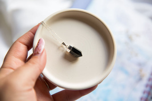 Black Obsidian Dainty Point Necklace - Premium Crystals + Gifts from Clarity Co. - NZ's Favourite Online Crystal Shop