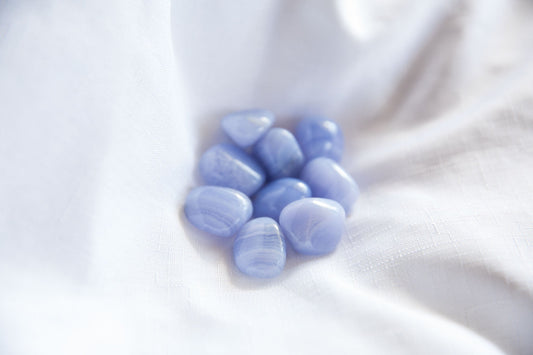 Blue Lace Agate Tumblestones - Premium Crystals + Gifts from Clarity Co. - NZ's Favourite Online Crystal Shop