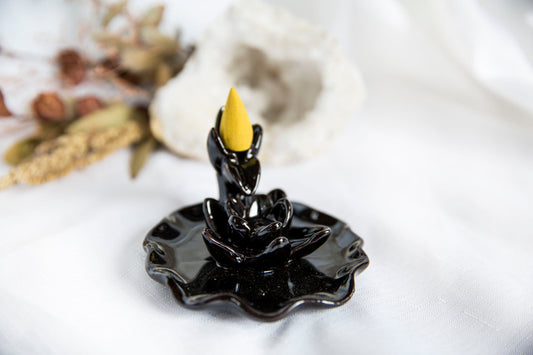 Lotus Backflow Incense Burner - Premium Crystals + Gifts from Clarity Co. - NZ's Favourite Online Crystal Shop