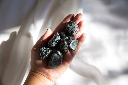Snowflake Obsidian XL Tumblestones - Premium Crystals + Gifts from Clarity Co. - NZ's Favourite Online Crystal Shop