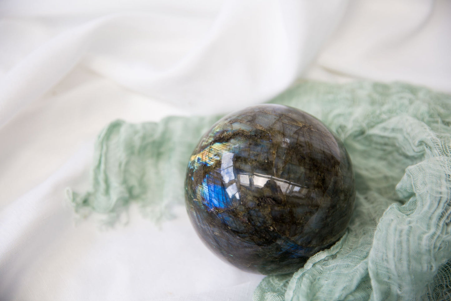 Labradorite Sphere #2 - Premium Crystals + Gifts from Clarity Co. - NZ's Favourite Online Crystal Shop