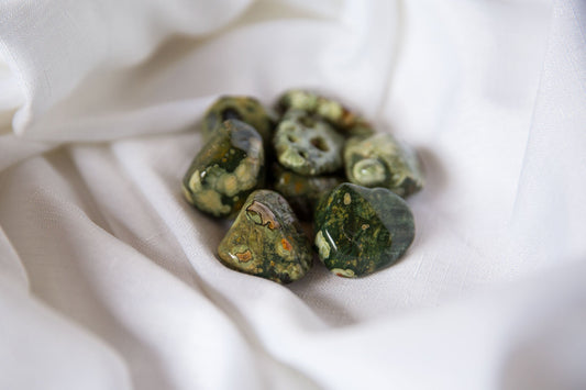 Rhyolite Rainforest Jasper XL Tumblestones - Premium Crystals + Gifts from Clarity Co. - NZ's Favourite Online Crystal Shop