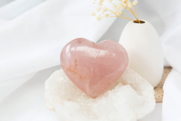 Rose Quartz Heart - Premium Crystals + Gifts from Clarity Co. - NZ's Favourite Online Crystal Shop