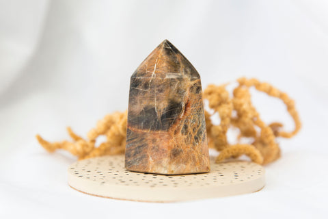 Black Moonstone Short Tower #3 - Premium Crystals + Gifts from Clarity Co. - NZ's Favourite Online Crystal Shop