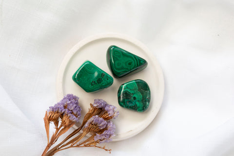 Malachite Large Tumblestones - Premium Crystals + Gifts from Clarity Co. - NZ's Favourite Online Crystal Shop