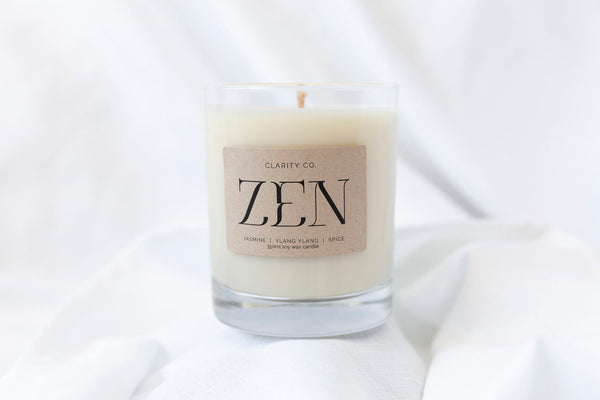 Zen - Scented Soy Candle - Premium Crystals + Gifts from Clarity Co. - NZ's Favourite Online Crystal Shop