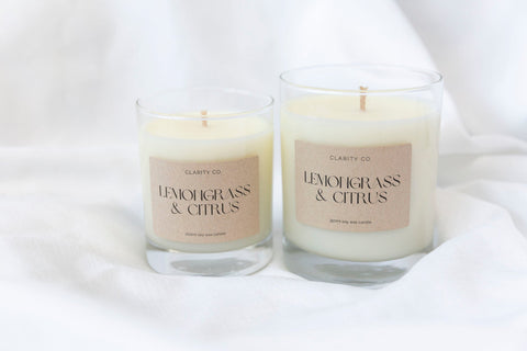 Lemongrass + Citrus - Scented Soy Candle - Premium Crystals + Gifts from Clarity Co. - NZ's Favourite Online Crystal Shop