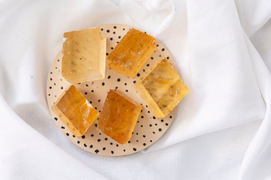 Honey Calcite Rhombus - Premium Crystals + Gifts from Clarity Co. - NZ's Favourite Online Crystal Shop