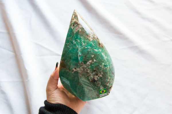 Amazonite + Smoky Quartz Flame #2 - Premium Crystals + Gifts from Clarity Co. - NZ's Favourite Online Crystal Shop