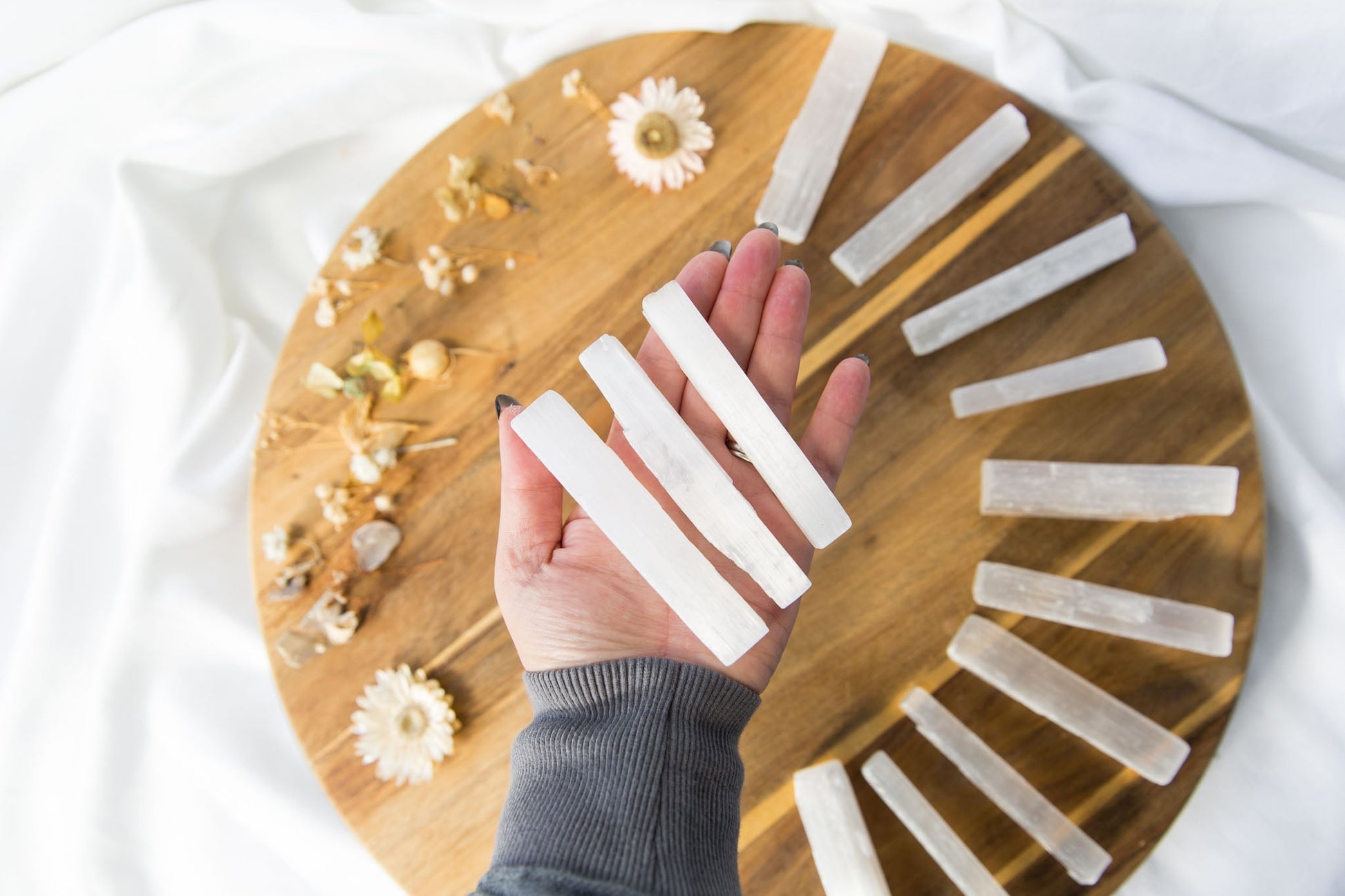 Satin Spar (Selenite) Rods - 10cm - Premium Crystals + Gifts from Clarity Co. - NZ's Favourite Online Crystal Shop