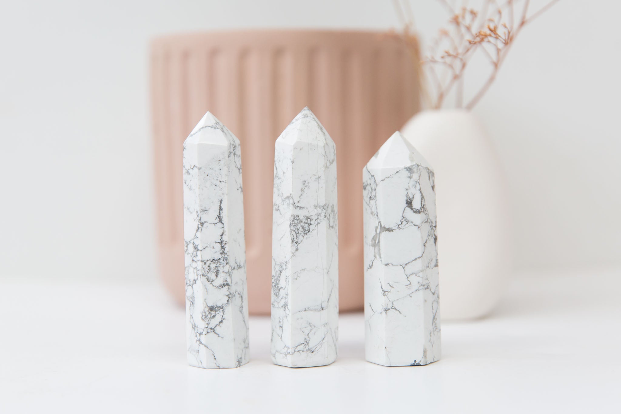 Howlite Polished Points - Premium Crystals + Gifts from Clarity Co. - NZ's Favourite Online Crystal Shop