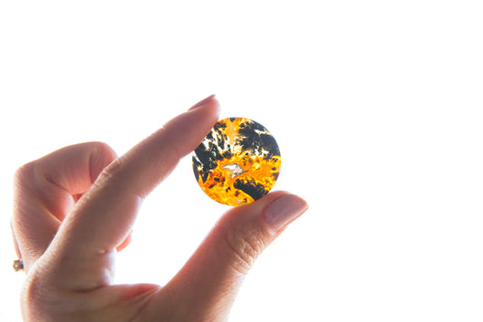 Marcasite With Agate Disc