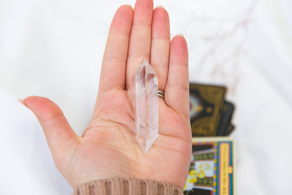 Clear Quartz Double Terminated Wand - Premium Crystals + Gifts from Clarity Co. - NZ's Favourite Online Crystal Shop