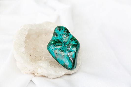 Chrysocolla + Malachite Polished Piece