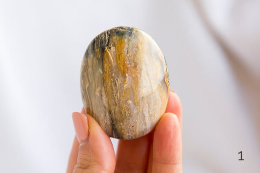 Black Crazy Lace Agate Palmstones