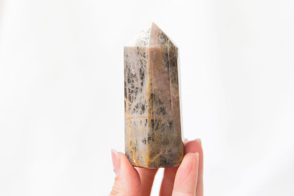 Black Moonstone Short Tower #2 - Premium Crystals + Gifts from Clarity Co. - NZ's Favourite Online Crystal Shop