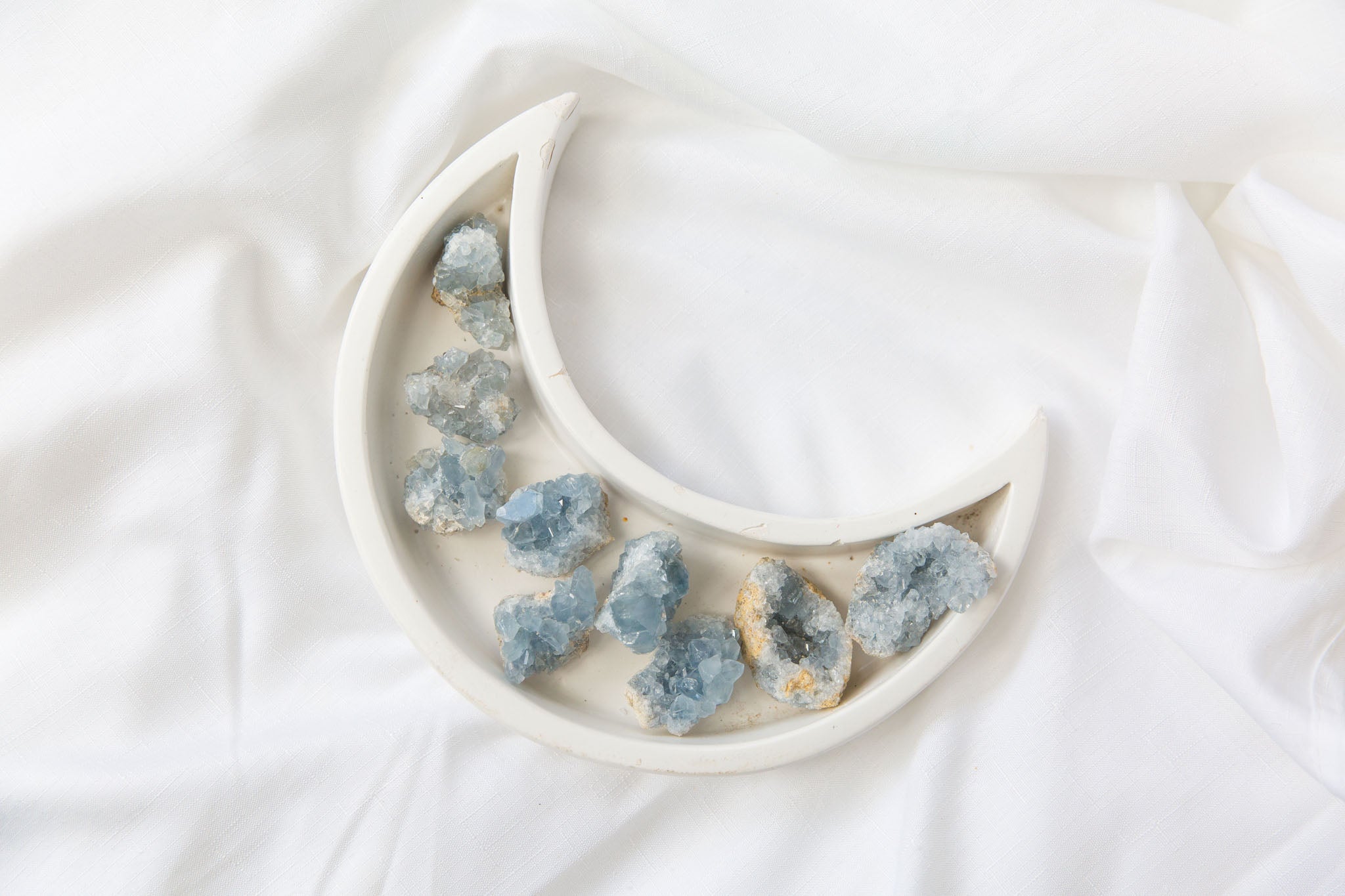Celestite Clusters - Premium Crystals + Gifts from Clarity Co. - NZ's Favourite Online Crystal Shop