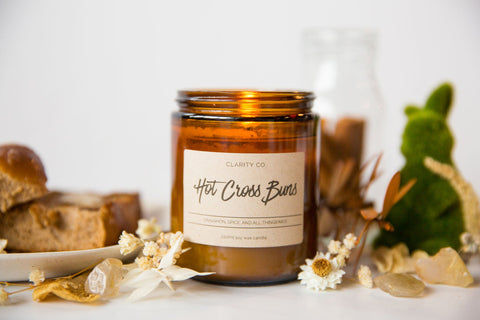 LIMITED EDITION Candles + Wax Melts: Hot Cross Buns - Premium Crystals + Gifts from Clarity Co. - NZ's Favourite Online Crystal Shop