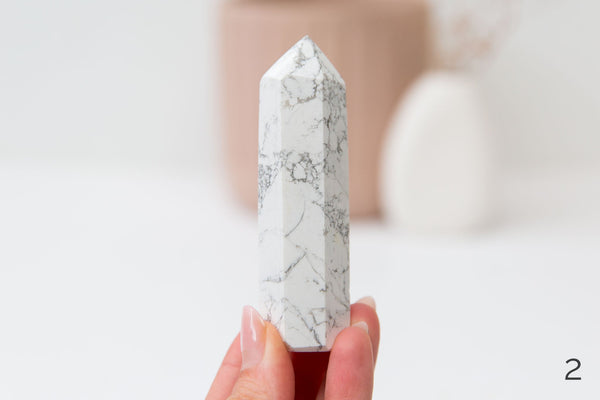 Howlite Polished Points - Premium Crystals + Gifts from Clarity Co. - NZ's Favourite Online Crystal Shop