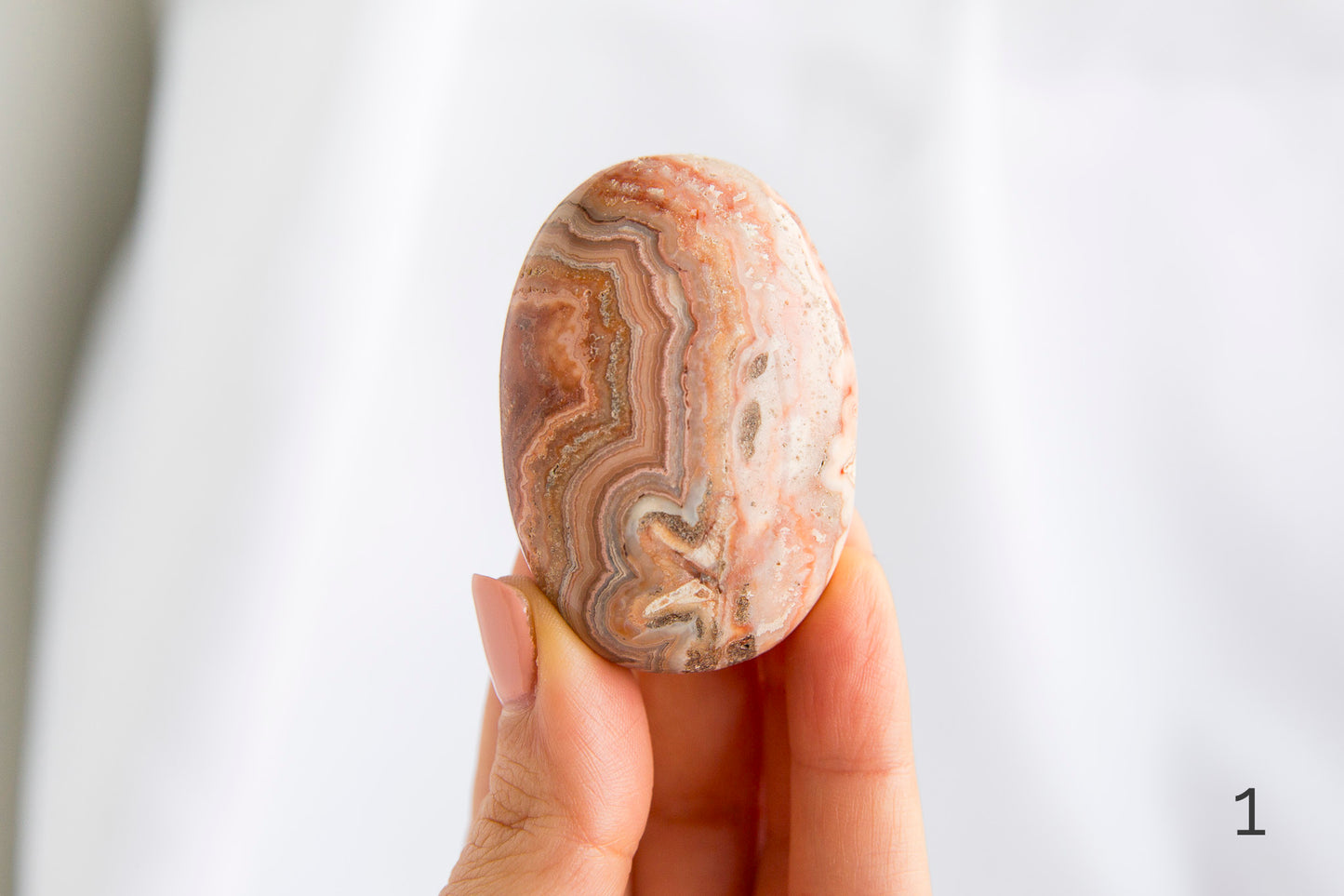 Pink Crazy Lace Agate Palmstones