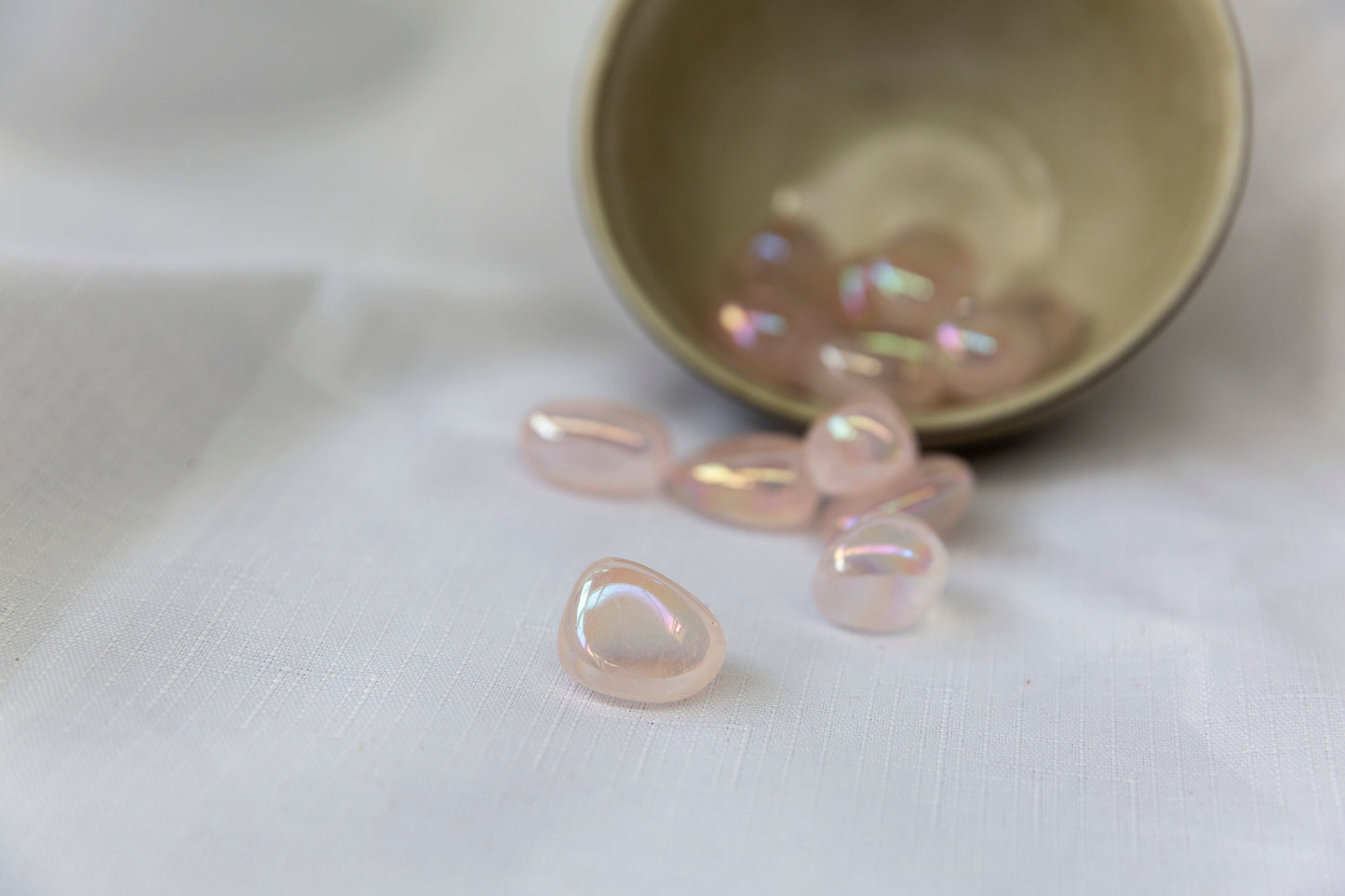 Rose Aura Quartz Tumbles