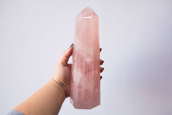 Rose Quartz XL Tower #6 - Premium Crystals + Gifts from Clarity Co. - NZ's Favourite Online Crystal Shop
