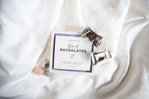 Box Of Rockolates - Crystal + Chocolate Gift Box - Premium Crystals + Gifts from Clarity Co. - NZ's Favourite Online Crystal Shop