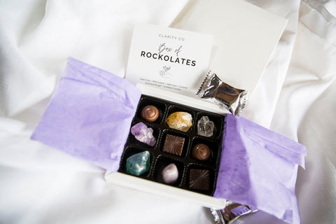 Box Of Rockolates - Crystal + Chocolate Gift Box - Premium Crystals + Gifts from Clarity Co. - NZ's Favourite Online Crystal Shop