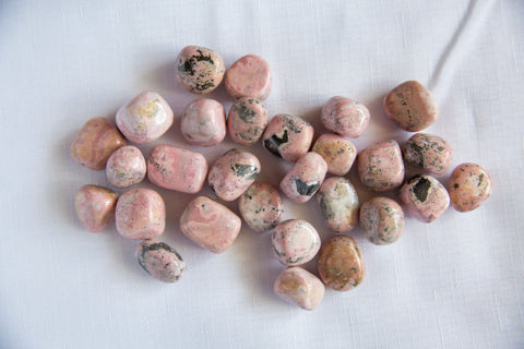 Peruvian Light Rhodonite Tumblestones - Premium Crystals + Gifts from Clarity Co. - NZ's Favourite Online Crystal Shop