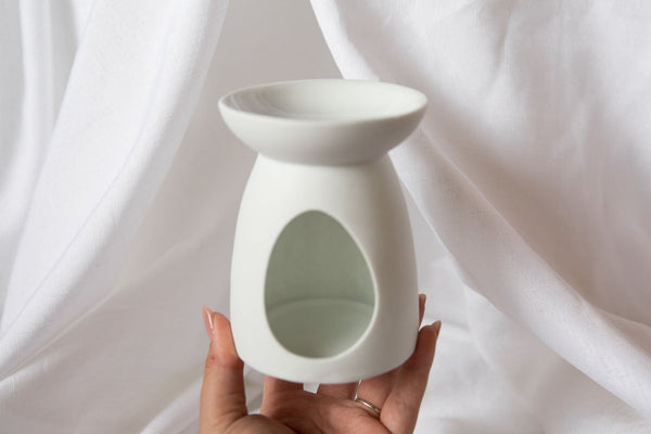 White Ceramic Mandala Oil Burner - Premium Crystals + Gifts from Clarity Co. - NZ's Favourite Online Crystal Shop
