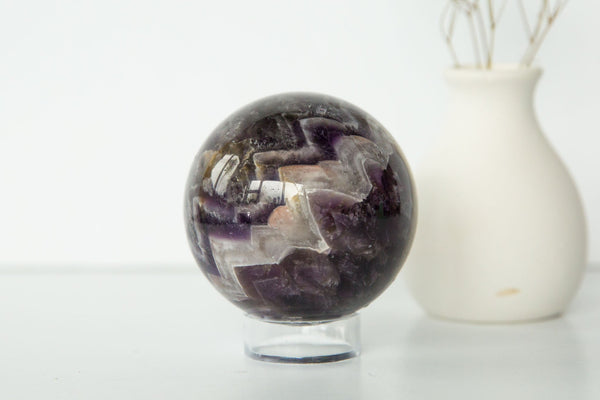 Chevron Amethyst Sphere #3 - Premium Crystals + Gifts from Clarity Co. - NZ's Favourite Online Crystal Shop