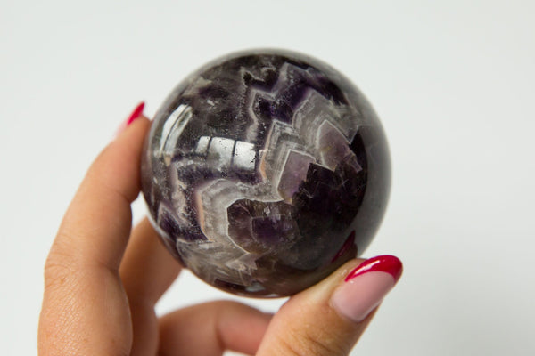 Chevron Amethyst Sphere #3 - Premium Crystals + Gifts from Clarity Co. - NZ's Favourite Online Crystal Shop