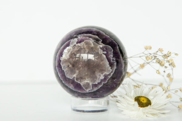 Chevron Amethyst Sphere #4 - Premium Crystals + Gifts from Clarity Co. - NZ's Favourite Online Crystal Shop