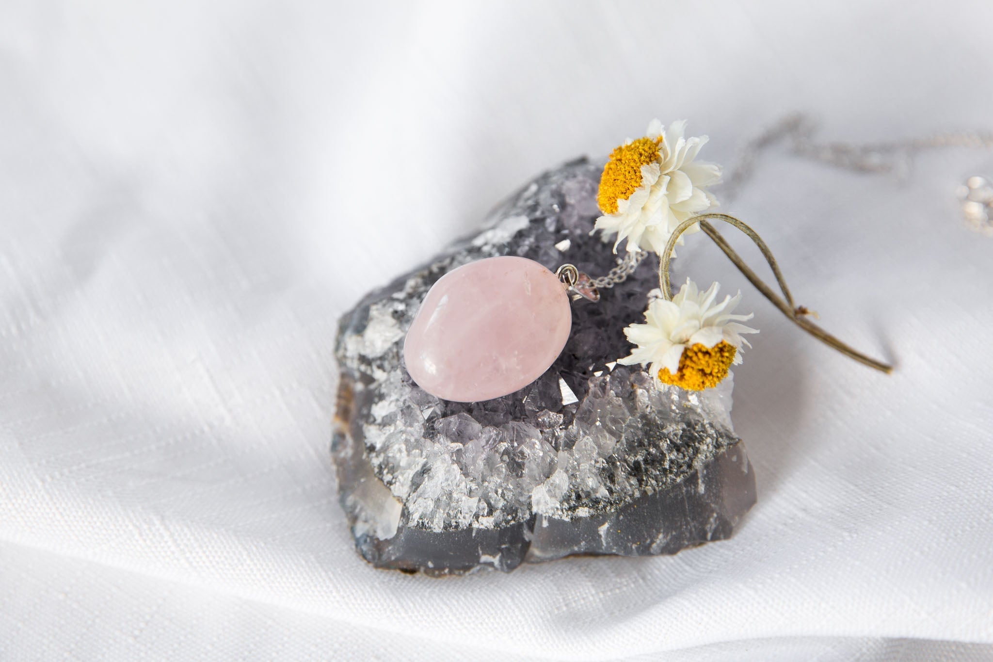 Rose Quartz Tumble Necklace - Premium Crystals + Gifts from Clarity Co. - NZ's Favourite Online Crystal Shop