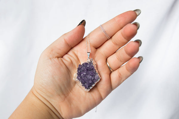 Amethyst Druze Necklace - Premium Crystals + Gifts from Clarity Co. - NZ's Favourite Online Crystal Shop